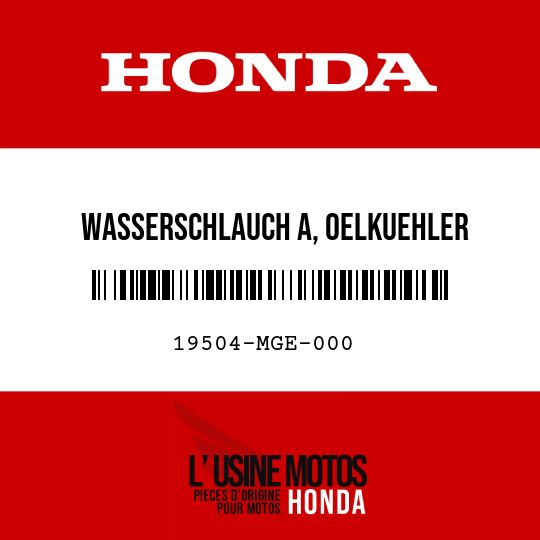 image de 19504-MGE-000 WASSERSCHLAUCH A, OELKUEHLER