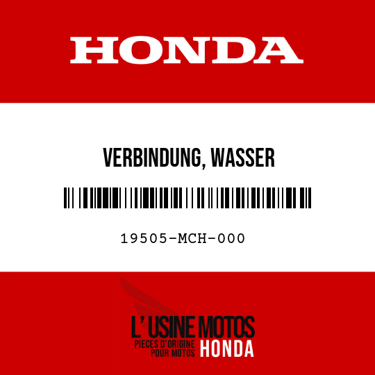 image de 19505-MCH-000 VERBINDUNG, WASSER (VORDERER/HINTERER ZYLINDER)