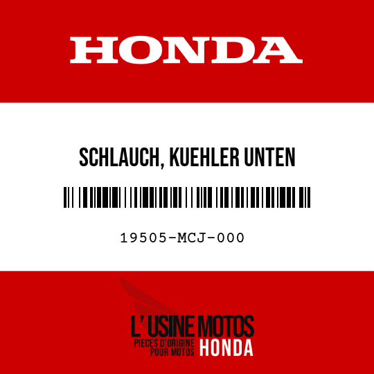 image de 19505-MCJ-000 SCHLAUCH, KUEHLER UNTEN