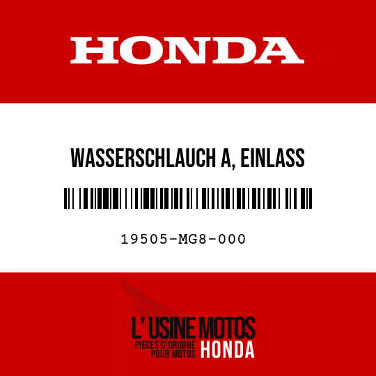 image de 19505-MG8-000 WASSERSCHLAUCH A, EINLASS