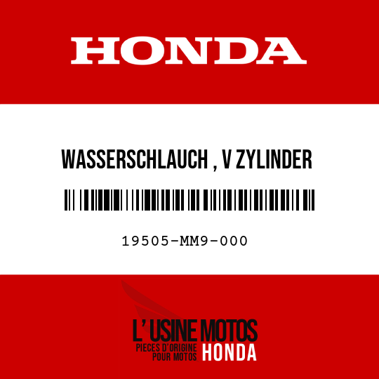 image de 19505-MM9-000 WASSERSCHLAUCH , V ZYLINDER