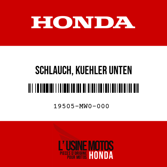 image de 19505-MW0-000 SCHLAUCH, KUEHLER UNTEN