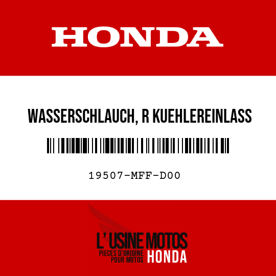 image de 19507-MFF-D00 WASSERSCHLAUCH, R KUEHLEREINLASS