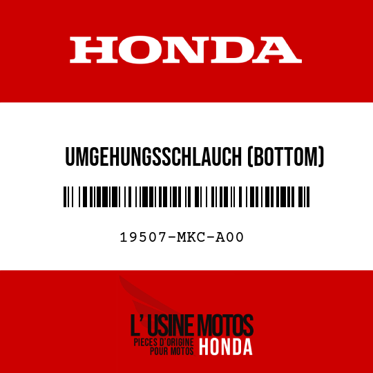image de 19507-MKC-A00 UMGEHUNGSSCHLAUCH (BOTTOM)