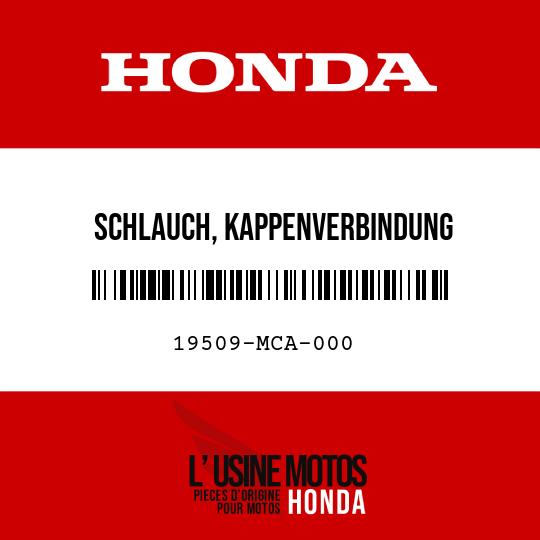 image de 19509-MCA-000 SCHLAUCH, KAPPENVERBINDUNG