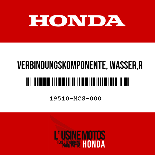 image de 19510-MCS-000 VERBINDUNGSKOMPONENTE, WASSER,R