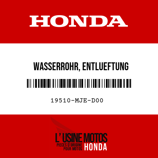 image de 19510-MJE-D00 WASSERROHR, ENTLUEFTUNG