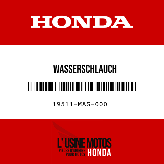 image de 19511-MAS-000 WASSERSCHLAUCH