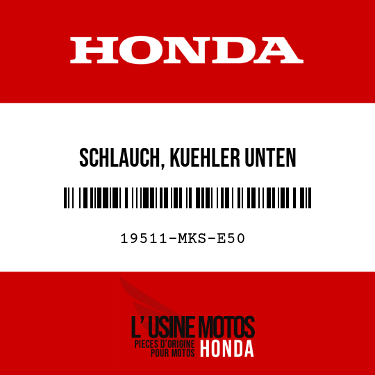 image de 19511-MKS-E50 SCHLAUCH, KUEHLER UNTEN