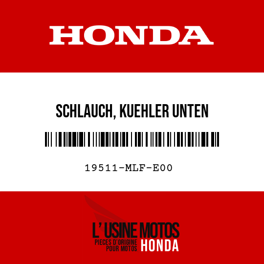 image de 19511-MLF-E00 SCHLAUCH, KUEHLER UNTEN