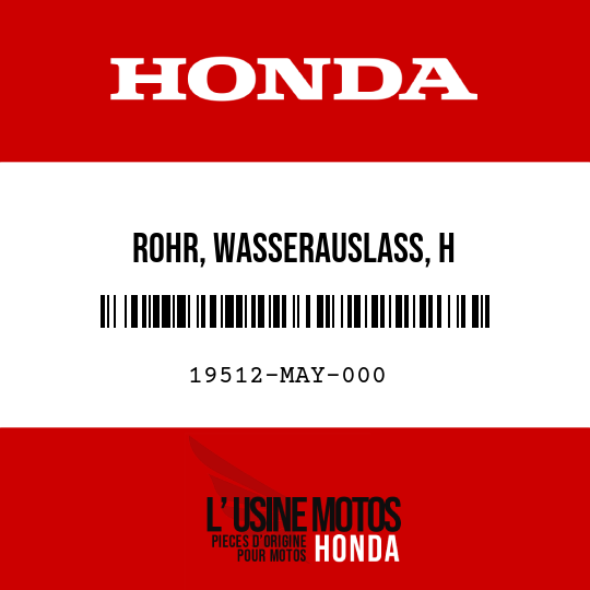image de 19512-MAY-000 ROHR, WASSERAUSLASS, H