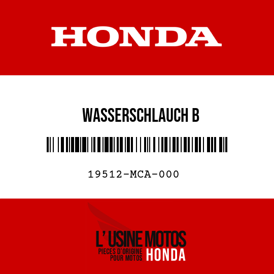 image de 19512-MCA-000 WASSERSCHLAUCH B