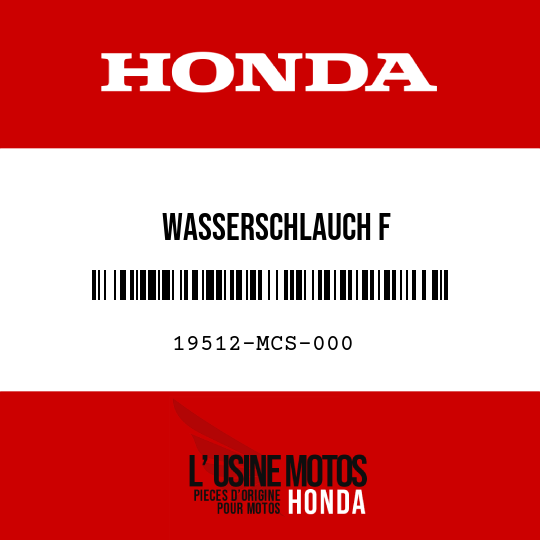 image de 19512-MCS-000 WASSERSCHLAUCH F