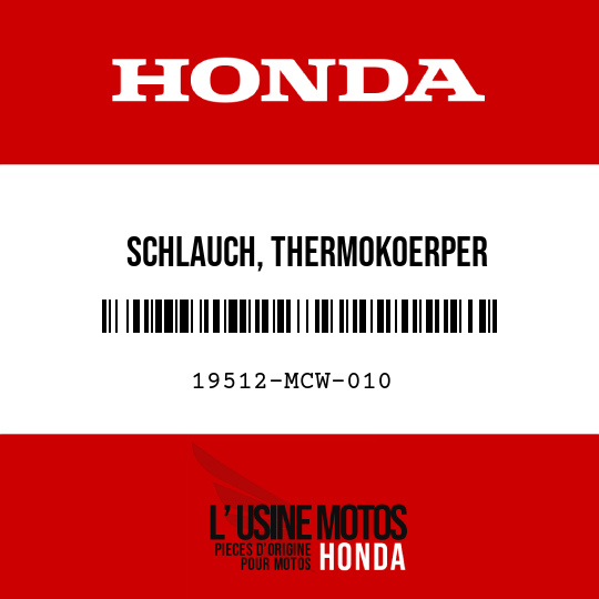 image de 19512-MCW-010 SCHLAUCH, THERMOKOERPER