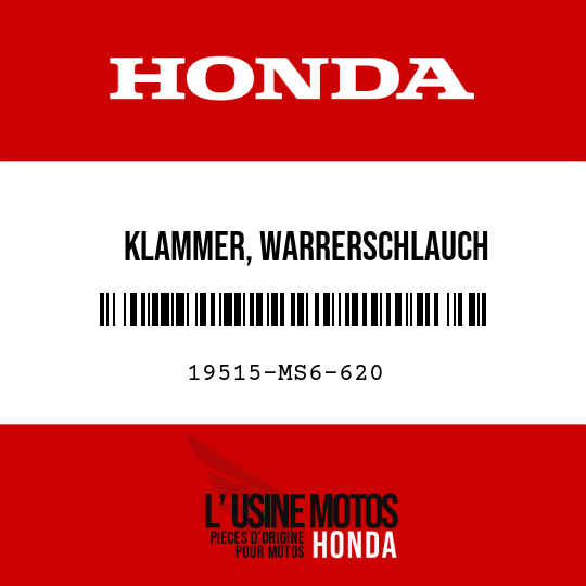 image de 19515-MS6-620 KLAMMER, WARRERSCHLAUCH