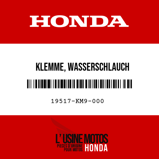 image de 19517-KM9-000 KLEMME, WASSERSCHLAUCH