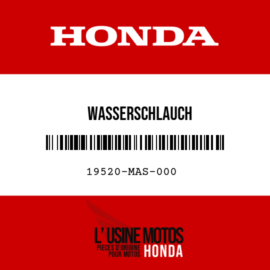 image de 19520-MAS-000 WASSERSCHLAUCH