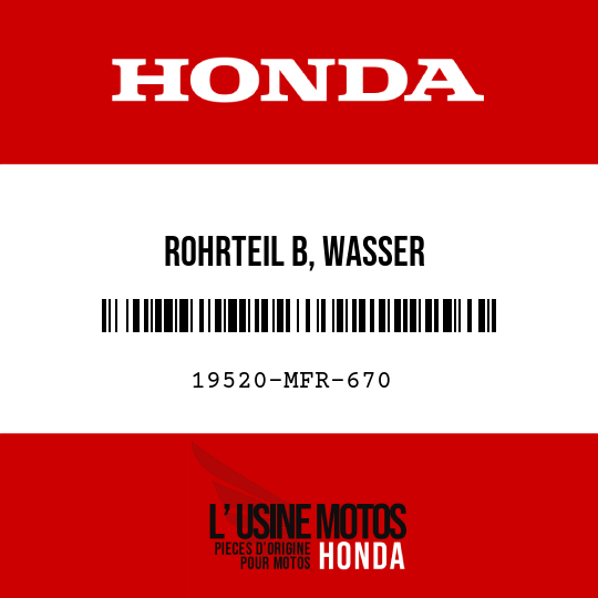 image de 19520-MFR-670 ROHRTEIL B, WASSER