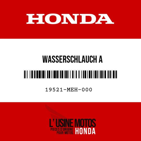 image de 19521-MEH-000 WASSERSCHLAUCH A