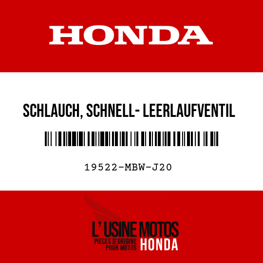 image de 19522-MBW-J20 SCHLAUCH, SCHNELL- LEERLAUFVENTIL