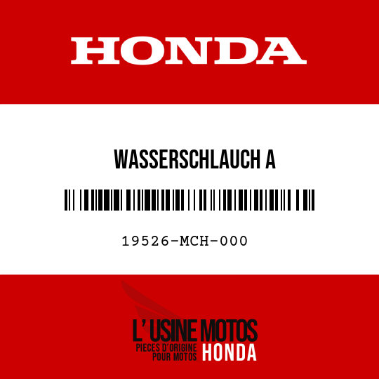 image de 19526-MCH-000 WASSERSCHLAUCH A
