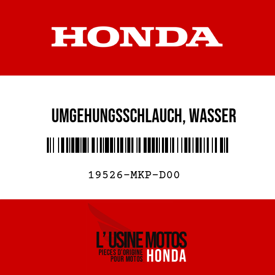 image de 19526-MKP-D00 UMGEHUNGSSCHLAUCH, WASSER