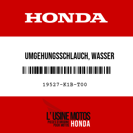 image de 19527-K1B-T00 UMGEHUNGSSCHLAUCH, WASSER