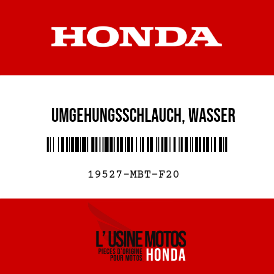 image de 19527-MBT-F20 UMGEHUNGSSCHLAUCH, WASSER