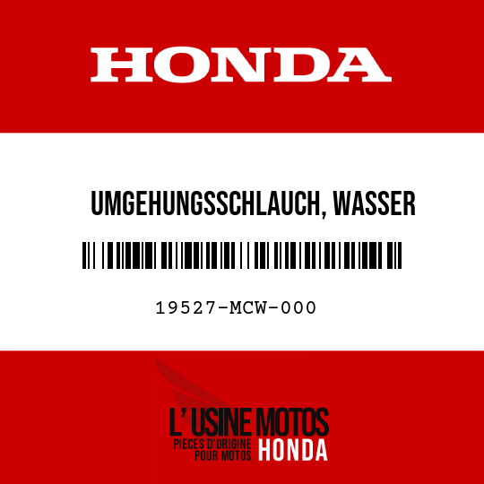 image de 19527-MCW-000 UMGEHUNGSSCHLAUCH, WASSER