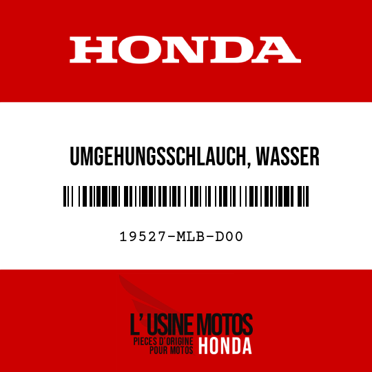 image de 19527-MLB-D00 UMGEHUNGSSCHLAUCH, WASSER