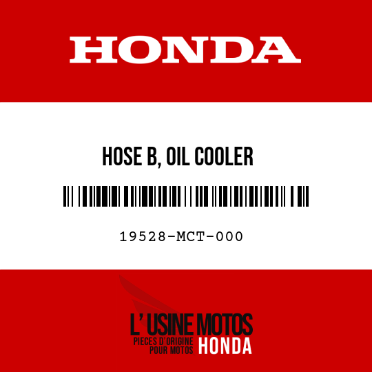 image de 19528-MCT-000 HOSE B, OIL COOLER