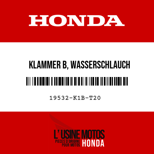 image de 19532-K1B-T20 KLAMMER B, WASSERSCHLAUCH