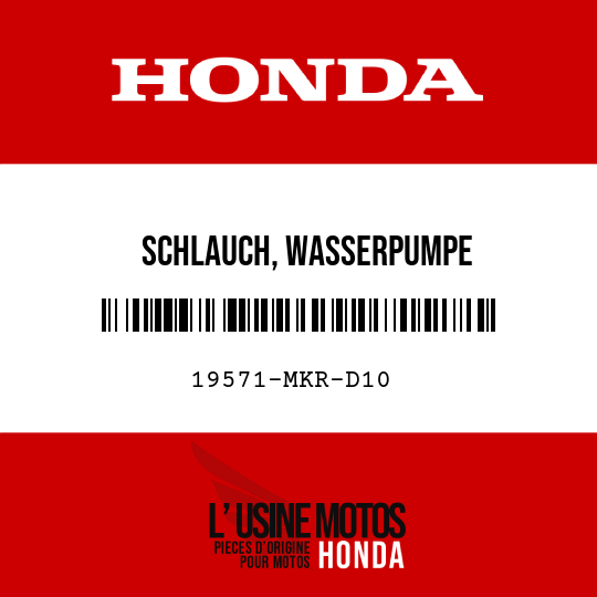 image de 19571-MKR-D10 SCHLAUCH, WASSERPUMPE