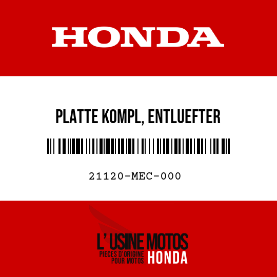 image de 21120-MEC-000 PLATTE KOMPL, ENTLUEFTER