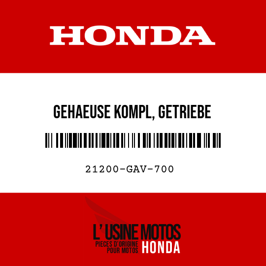 image de 21200-GAV-700 GEHAEUSE KOMPL, GETRIEBE
