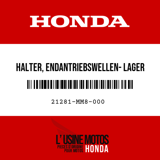 image de 21281-MM8-000 HALTER, ENDANTRIEBSWELLEN- LAGER