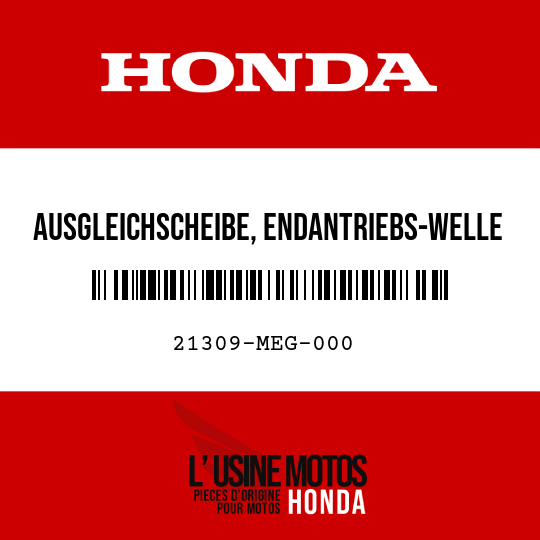 image de 21309-MEG-000 AUSGLEICHSCHEIBE, ENDANTRIEBS-WELLE (030)