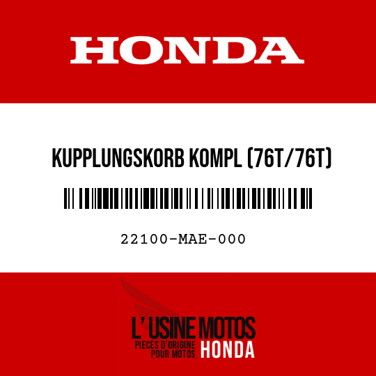 image de 22100-MAE-000 KUPPLUNGSKORB KOMPL (76T/76T)