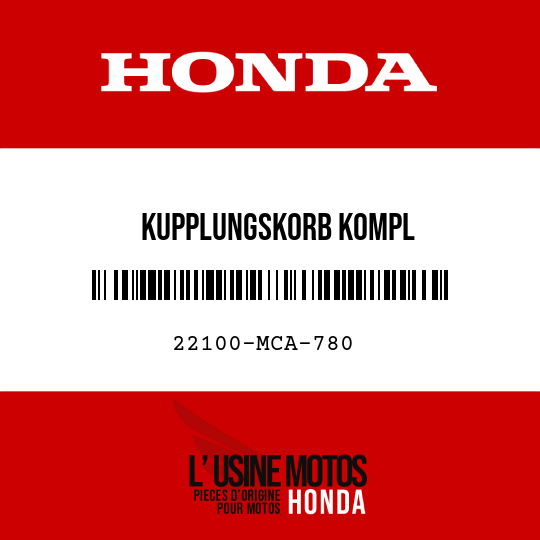 image de 22100-MCA-780 KUPPLUNGSKORB KOMPL