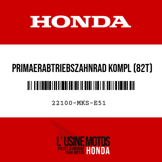 image de 22100-MKS-E51 PRIMAERABTRIEBSZAHNRAD KOMPL (82T)