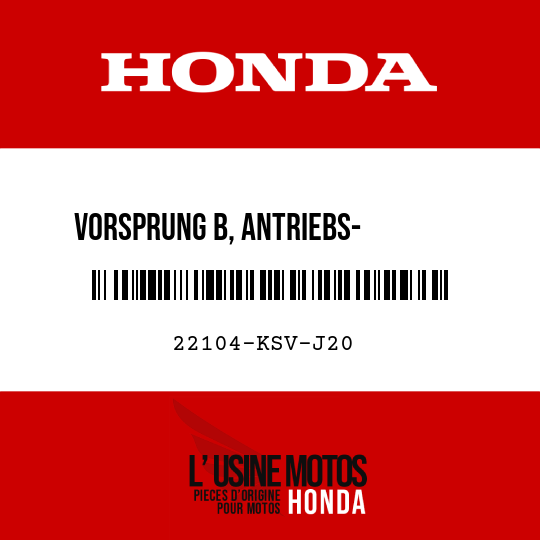 image de 22104-KSV-J20 VORSPRUNG B, ANTRIEBS-        STIRNFLAECHE