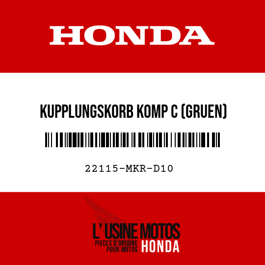 image de 22115-MKR-D10 KUPPLUNGSKORB KOMP C (GRUEN)
