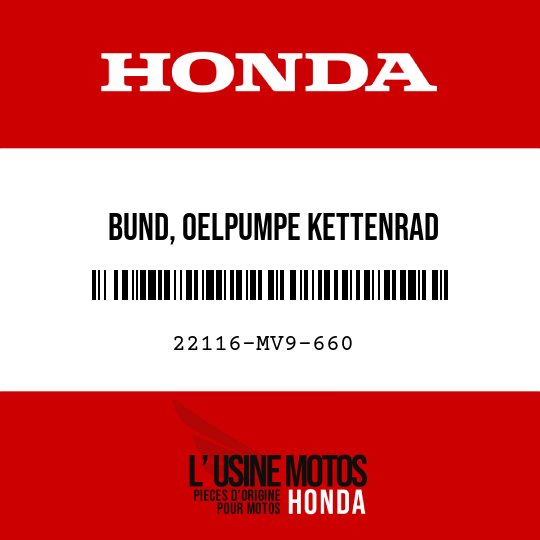 image de 22116-MV9-660 BUND, OELPUMPE KETTENRAD