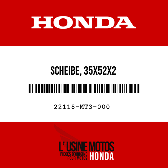 image de 22118-MT3-000 SCHEIBE, 35X52X2