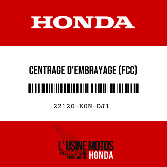 image de 22120-K0N-DJ1 CENTRAGE D'EMBRAYAGE (FCC)