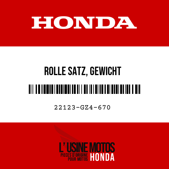 image de 22123-GZ4-670 ROLLE SATZ, GEWICHT