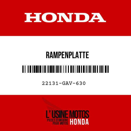 image de 22131-GAV-630 RAMPENPLATTE