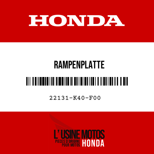 image de 22131-K40-F00 RAMPENPLATTE