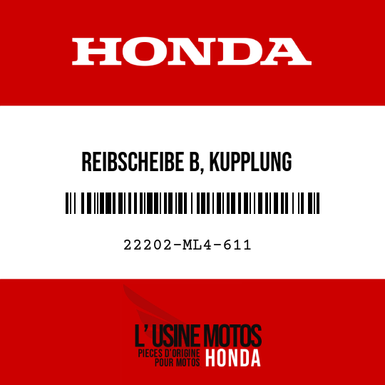 image de 22202-ML4-611 REIBSCHEIBE B, KUPPLUNG