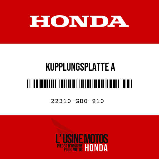 image de 22310-GB0-910 KUPPLUNGSPLATTE A